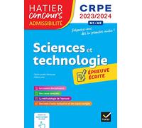 Sciences et Techno - CRPE 2023-2024 - Epreuve écrite d'admissibilité