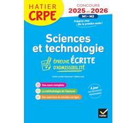 Sciences et Techno - CRPE Concours 2025-2026 - Epreuve écrite d'admissibilité