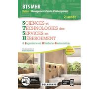 Sciences et Technologies des Services en hébergement 2e année BTS MHR (2020) - Pochette élève - Bruno Cardinale - Delagrave - broché - Scolaire / Universitaire