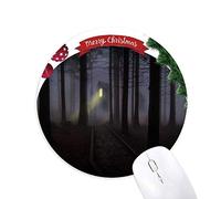 sciences forestières nature décors nuit sombre tapis de souris en caoutchouc de sapin de noël
