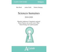 Sciences Humaines 2018-2020 - Benedict Anderson, L'imaginaire National - Pierre Clastres, La Société Contre L'etat - Susan Sontag, Sur La Photographie