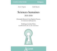 Sciences humaines 2025-2026 Leichete-Flack, Le laboratoire des cas de conscience ; Christophe Bonneuil, Jean-Baptiste Fressoz, L'événement anthropocène. La Terre, l'histoire et nous - Alexis Vrignon -