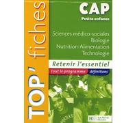 Sciences médico-sociales Biologie Nutrition-Alimentation Technologie CAP Petite enfance
