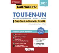 Sciences Po - Concours commun des IEP 2024 - Tout-en-un Questions contemporaines - Histoire - Anglais - 21 sujets corrigés - Jérôme Calauzènes - Vuibert - broché - Scolaire / Universitaire