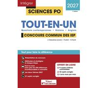Sciences Po - Concours commun des IEP 2027 - Tout-en-un Questions contemporaines - Histoire - Anglais - Jérôme Calauzènes - Vuibert - broché - Scolaire / Universitaire