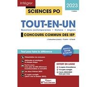 Sciences Po - Tout-en-un - Concours commun des IEP 2023: Questions contemporaines - Histoire - Anglais - 21 sujets corrigés
