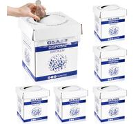 Scienfocus lab Lot de 6 boîtes jetables en carton pour verre, conteneurs jetables pour fêtes, laboratoire et activités de plein air, 20,3 x 20,3 x 25,4 cm (L x l x H) (bleu)