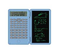 Scientific Calculator with Erasable Writing Board 240 Functions 2 Line LCD Display Foldable Financial Math Calculator School Supplies for Middle High School College Students Sky Blue Maiju