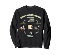 Scientific Meowthod Graphique de Jeu de Mots en Forme de Chat Sweatshirt