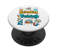 Scientifique en Formation pour Enfants Curieux étudiants Science Humo PopSockets PopGrip Adhésif