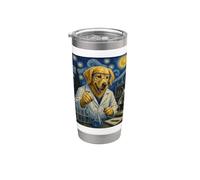 Scientist Golden Retriever Art Dog Science Lab Expérience Gobelet isotherme en acier inoxydable double paroi