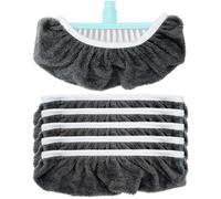 Lot de 6 chiffons pour balai - Microfibre antistatique - 31 cm - Gris
