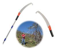Scies à perche de 4 m pour taille d'arbres avec lame d'élagage tranchante | Prise en main confortable et poteau en acier inoxydable de 28 mm pour coupe de branches hautes