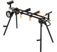 Scies à Tronçonner Support Métal 216 CM Largeur de Travail Extensible Roulettes