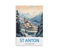 Scies Casse-têtes de 1000 pièces, St Anton Suisse Décoration intérieure Jouet-Cadeau pour Hommes, Femmes, Seniors 38x52cm