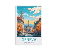Scies Casse-têtes de 2000 pièces, Genève Suisse Décoration intérieure Fête d’Anniversaire Jouet Cadeau pour Hommes, Femmes, Seniors 70x100cm