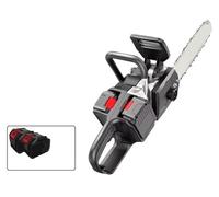 Scies circulaires, Tronçonneuse Électrique Au Lithium Sans Balais, Petite Scie À Main D'extérieur, Chaîne De Bois Chauffage, Coupe Manuelle pour bois, plastique, métaux tendres(16inch with capacity*2)