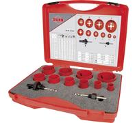 Scies-cloches bimétalliques HSS RUKO 106303 19 mm, 22 mm, 25 mm, 29 mm, 35 mm, 38 mm, 44 mm, 51 mm, 57 mm, 64 mm 12 pièces 1 set