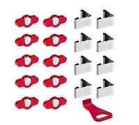 SCILM Kit de 10 crochets magnétiques et 8 crochets pied pour socle de cuisine - Compatible avec tous les pieds de 28 mm à 30 mm de diamètre - Levier pour décrochage de socle inclus