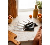Set de 6 couteaux à steak en acier noir - "Scintibois"