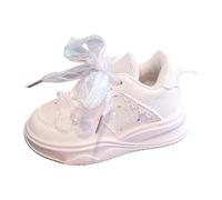 Scintillantes pour Fillettes Chaussures élégantes et Confortables pour Le Jeu et Les activités Quotidiennes des Petites Filles et bébés (White, 25 Toddler)
