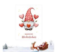 Scinzene Accessoires de lutin de Noël, ensemble de 5 pièces avec pierre porte-bonheur magique pour enfants, cadeaux de lutin avec carte et emballage, ensemble de 5 pièces pour la tradition des lutins