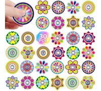 SCIONE Lot de 30 Mini Fidget Spinners Mexicains pour Enfants, Mini Lots pour Jeux de Passe-Passe, Jouets Sensoriels, Parfaits comme Récompenses de t Favoris de Fête d'anniversaire (4 cm)