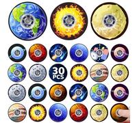 SCIONE Lot de 30 Mini Fidget Spinners Système Solaire pour Enfants, Mini Lots pour Jeux de Passe-Passe, Jouets Sensoriels, Parfaits comme Récompenses de adeaux de Fête d'anniversaire (4 cm)