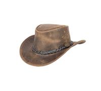 Scippis Chapeau en Cuir Fleetwood Western chapeau outdoor (S (54-55 cm) - marron)