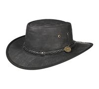 Scippis Chapeau en Cuir Springbrook (L (58-59 cm) - Noir)