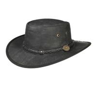 Scippis Chapeau en Cuir Springbrook (XL (60-61 cm) - Noir)