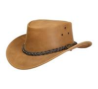 Scippis Chapeau en Cuir Wigan Chapeau de Cowboy (XL (60-61 cm) - Cognac)