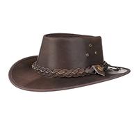 Scippis Hooley Chapeau western de cow-boy en cuir Marron Marron Marron Small