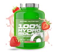 Scitec Nutrition 100% Hydro Isolate - Isolat hydrolysé avec Glutamine & Arginine - Sans sucre, sans gluten - Récupération post-entraînement, 2000 g, Fraise
