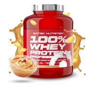 Scitec Nutrition 100% Whey Protein Professional - Amélioré avec des acides aminés supplémentaires et des enzymes digestives - Sans gluten - Sans huile de palme, 2.35 kg, Beurre de cacahuète