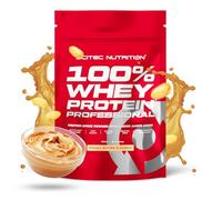 Scitec Nutrition 100% Whey Protein Professional - Amélioré avec des acides aminés supplémentaires et des enzymes digestives - Sans gluten - Sans huile de palme, 500 g, Beurre de cacahuète