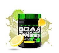 Scitec Nutrition BCAA + Glutamine Xpress - Mélange d'acides aminés essentiels - avec 5g de BCAA 2:1:1-5g de Glutamine - enrichi en Taurine, 300 g, Mélange d’agrumes
