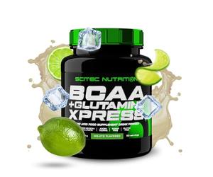 Scitec Nutrition BCAA + Glutamine Xpress - Mélange d'acides aminés essentiels - avec 5g de BCAA 2:1:1-5g de Glutamine - enrichi en Taurine, 600 g, Mojito