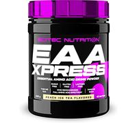 Scitec Nutrition EAA Xpress - Acides aminés essentiels à spectre complet - 3400mg BCAA, 7160mg EAA - Sans gluten, sans sucre, sans lactose, 400 g, Thé glacé à la pêche