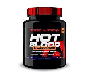 Scitec Nutrition Hot Blood Hardcore, Poudre de boisson pré-entraînement avec acides aminés et créatine, 700 g, Baies de oji noir