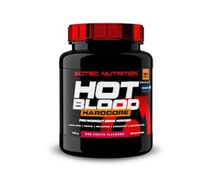 Scitec Nutrition Hot Blood Hardcore, Poudre de boisson pré-entraînement avec acides aminés et créatine, 700 g, Fruits des bois
