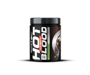 Scitec Nutrition Hot Blood Infinity - Complexe d'ingrédients actifs - Teneur élevée en caféine - Électrolytes - Créatine monohydrate Creapure®, 350 g, Pomme verte-Citron vert