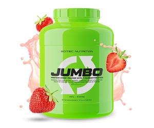 Scitec Nutrition Jumbo - Gainer aux protéines pour la masse musculaire | Formule multi-composants - Matrice d'acides aminés - Matrice métabolique - Mélange de superaliments - 3,52 kg, Fraise
