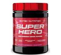 Scitec Nutrition Superhero - Pre-Workout sans sucre - avec Acides aminés - Extraits de plantes - Vitamines - pour l'énergie, la concentration et le soutien immunitaire, 285 g, framboises sauvages