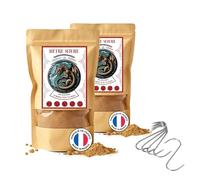 Sciure de Hêtre 2KG + 8 Crochets de Boucher | Fumage à Froid Professionnel | Combustion Régulière et Longue | Fabrication Artisanale Française | Idéale Saumon, Viande et Fromage