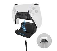 sciuU Chargeur Compatible avec PS5 DualSense Controller, Station de Charge avec Câble USB Type C de 1m & Indicateur LED, Charger Dock Support Mural pour Manette Gamepad PlayStation 5