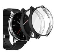 sciuU Coque Compatible avec Amazfit GTR 2 / GTR2e, [Ensemble de 2] Boîtiers Étui de Protection avec Protection D'écran en TPU Flexible, Anti-Chocs Spécialement pour GTR2 / GTR2E - Noir