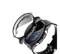 sciuU Coque Compatible avec Amazfit GTR3 / GTR3 Pro, [Ensemble de 2] Boîtiers Étui de Protection avec Protection D'écran en TPU Flexible, Anti-Chocs Spécialement pour GTR 3 / GTR 3Pro - Noir