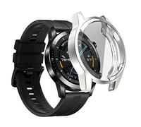 sciuU Coque Compatible avec Huawei GT 2 (46mm, Sortie en 2019), Boîtiers Étui de Protection avec Protection D'écran en TPU Flexible, Anti-Chocs Spécialement pour Smart Watch Huawei GT 2 - Argent