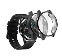 sciuU Coque Compatible avec Huawei GT 2 (46mm, Sortie en 2019), [Ensemble de 2] Boîtiers de Protection avec Protection D'écran en TPU, Anti-Chocs Étui pour Smart Watch Huawei GT 2 Gén. - Noir * 2